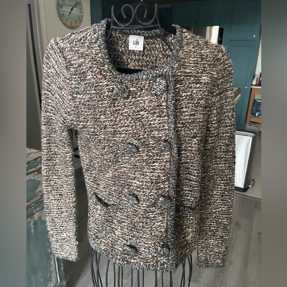 CAbi double breasted snap button sweater